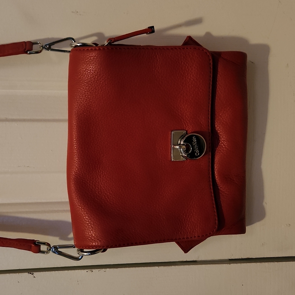 Calvin Klein red crossbody Like New!